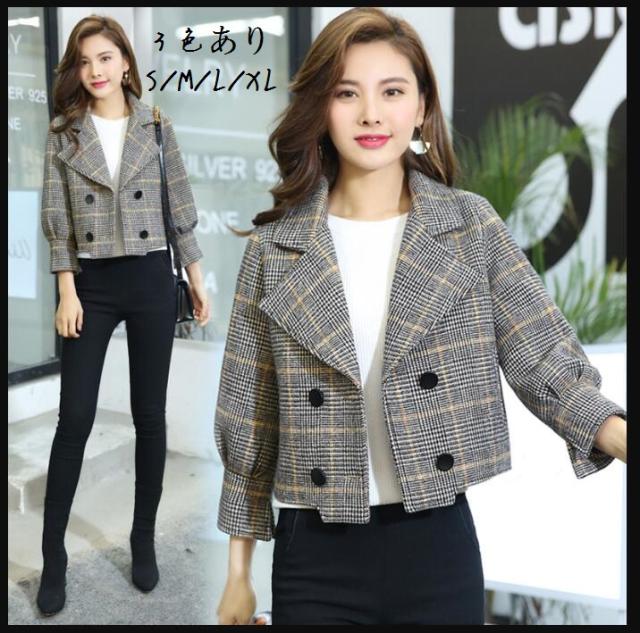 チェック柄 秋冬チェスターコート トレンチコート ショート丈ジャケット レディースアウター 大きいサイズ ウールコート 通勤 Ol 防寒着の通販はau Pay マーケット エルアールショップ