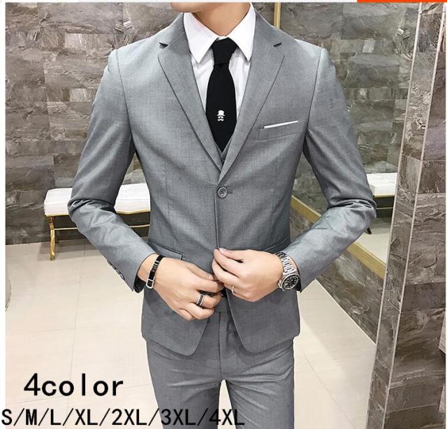 4色選択可 メンズセットスーツ 3点セット タキシードスーツ 大きいサイズスーツ フォーマル 二次会 結婚式 成人式 就職 紳士用の通販はau Pay マーケット エルアールショップ