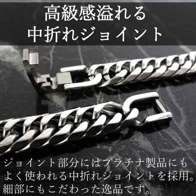 ステンレス ダブル喜平ネックレス 鏡面仕上げ ６面カット 中折れジョイント 幅8mmの通販はau PAY マーケット - 京都おかげさまで W店