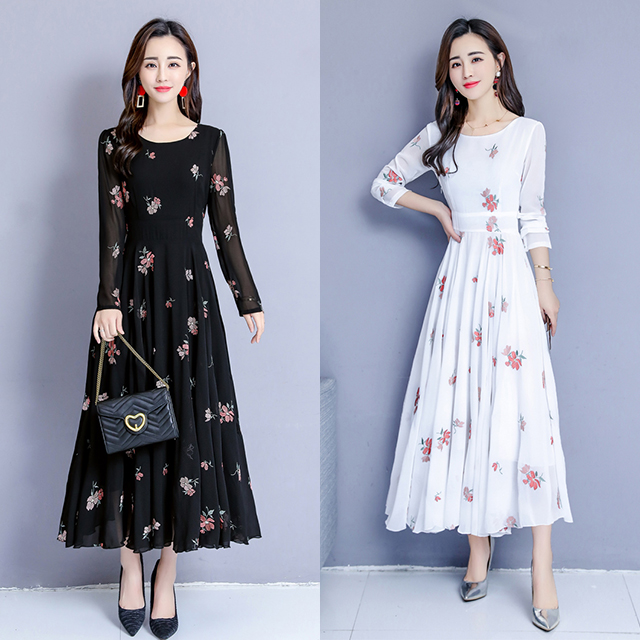 ワンピース ドレス ロング丈 花柄 エレガント 黒 白 大きいサイズ 2 3xl 3224の通販はau Pay マーケット Ever Sweet Girl