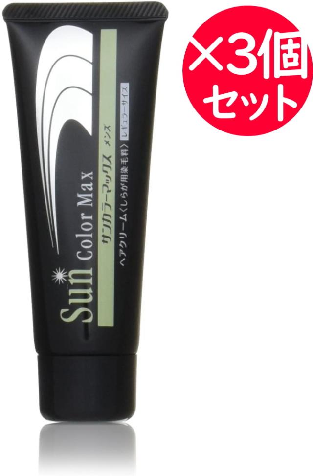 Kenko Sun Color Max サンカラーマックス白髪染め3個セット 白髪染め サンカラーマックス ブラック 男性用 75g ヘアカラー 3