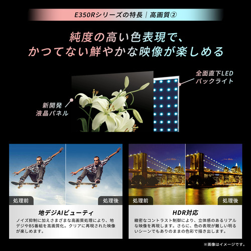 REGZA 55E350R 55V型 4K液晶テレビ 地デジ・BS･110度CS・4K衛星放送チューナー内蔵_3