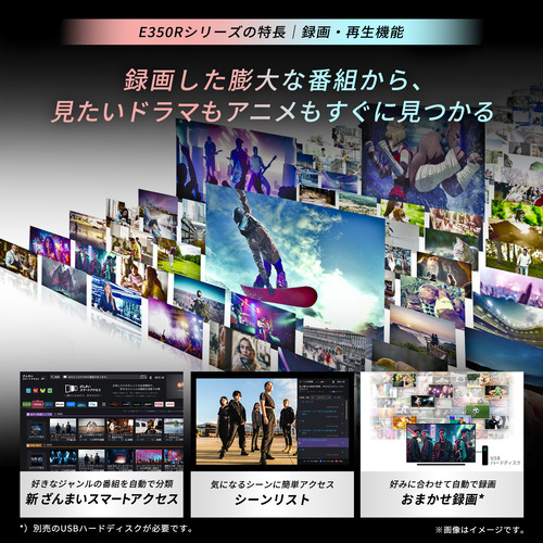 REGZA 55E350R 55V型 4K液晶テレビ 地デジ・BS･110度CS・4K衛星放送チューナー内蔵_6
