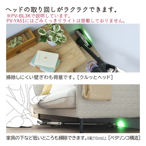 日立 PVYA51 スティッククリーナー ヤマダオリジナルモデル ホワイト_5