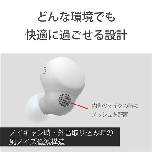 ソニー ワイヤレス イヤホン 左右分離 ノイズキャンセリング IPX4 最大30時間 USB-C LinkBuds S WF-LS900NWC ホワイト系_13