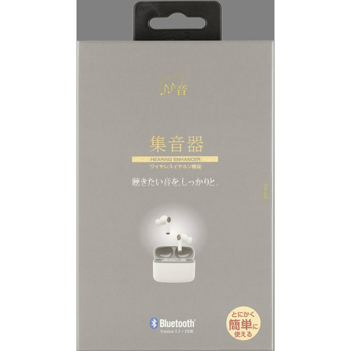 たのしいかいしゃ TA-HN1WH Bluetoothイヤホン機能付き／集音器 イヤホン部／ケース部3.7V 40mAh ホワイトTAHN1WH