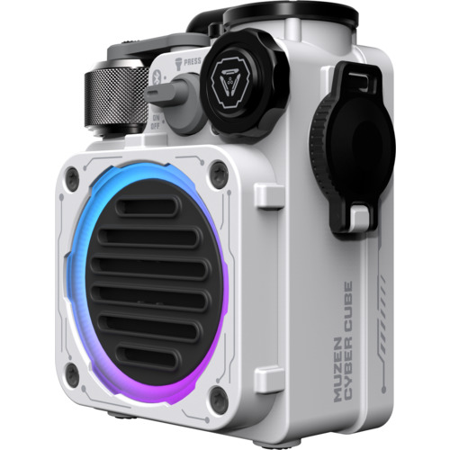 MUZEN MWPVXLIW Bluetoothスピーカー CYBERCUBE ホワイト の通販はau