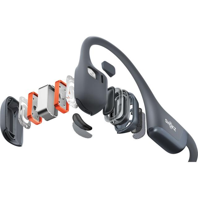 ショックス ワイヤレス 骨伝導イヤホン IP55 最大12時間 USB-C OpenRun Pro2 Mini SKZ-EP-000033 ブラック系_3