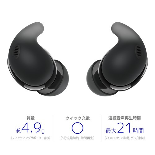 ソニー ワイヤレス イヤホン 左右分離 ノイズキャンセリング IPX4 最大30時間 USB-C LinkBuds Fit WF-LS910NBZ ブラック系_16
