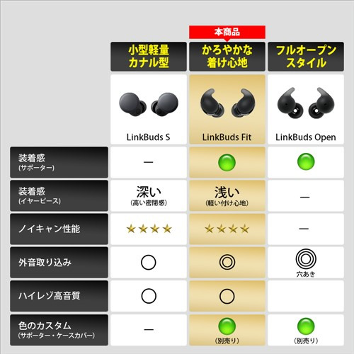 ソニー ワイヤレス イヤホン 左右分離 ノイズキャンセリング IPX4 最大30時間 USB-C LinkBuds Fit WF-LS910NBZ ブラック系_2