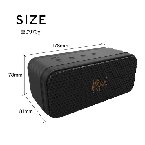 Klipsch av020002-C01 Bluetoothスピーカー ナッシュビル IP67防水防塵対応 ブラック_13