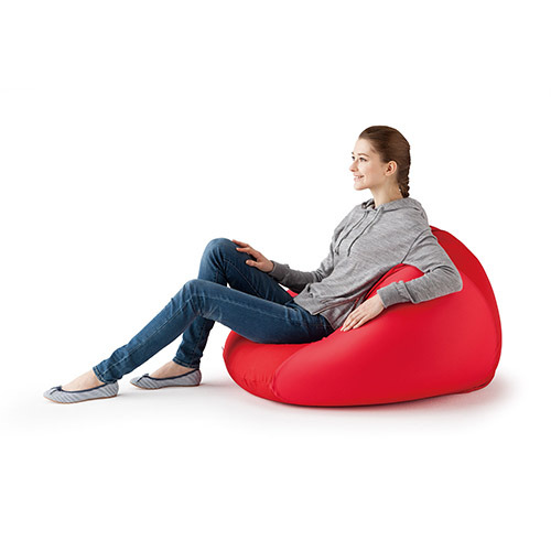 【期間限定大特価】MOGU モグ 三角フィットソファ 本体(カバー付き) RE 横880mm×縦450mm×奥行880mm レッド_5