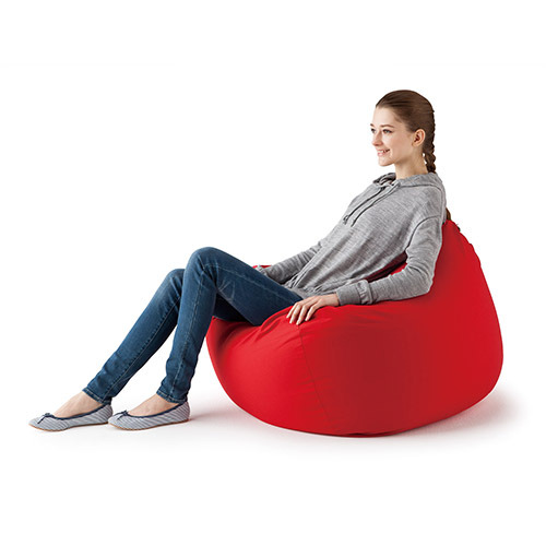 【期間限定大特価】MOGU モグ 三角フィットソファ 本体(カバー付き) RE 横880mm×縦450mm×奥行880mm レッド_7