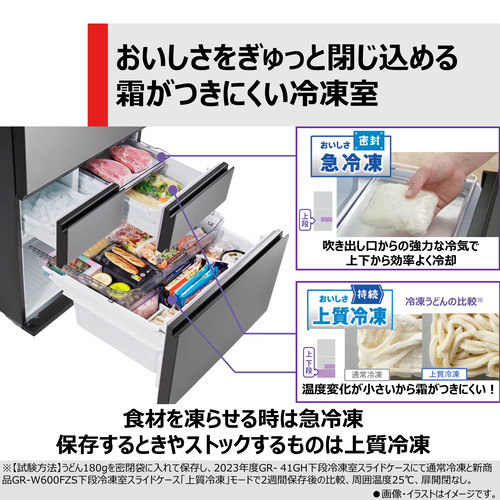 無料長期保証】東芝 冷蔵庫 600L 観音開き 6ドア 幅68.5cm 摘みたて
