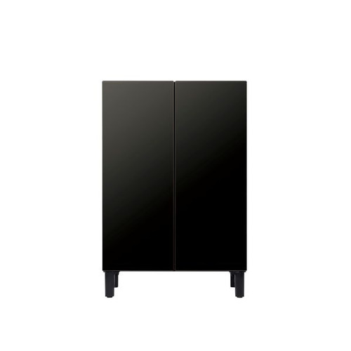 AQUA 冷蔵庫 72L 観音開き 2ドア 幅60cm 家具調デザイン 静音省エネ AQR-FD7P(K) ブラック系_1