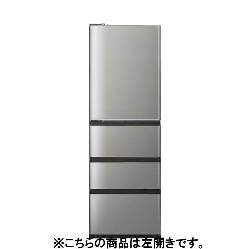 アクア 冷蔵庫 433L 左開き 4ドア 幅59.5cm 大容量冷凍室 おいシールド冷凍 LED庫内灯 Delie＋ AQR-V43RL シルバー系