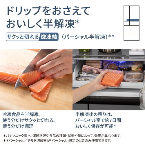 無料長期保証】パナソニック 冷蔵庫 551L 観音開き 6ドア 幅68.5cm 