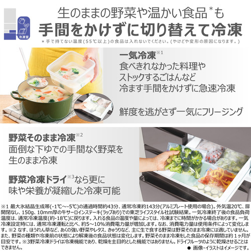 【無料長期保証】東芝 冷蔵庫 601L 6ドア 観音開き 幅 68.5cm 摘みたて野菜室 速鮮チルド ベジータ GR-Y600FK(EC) ゴールド系
