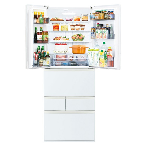 【無料長期保証】東芝 冷蔵庫 551L 6ドア 観音開き 幅 68.5cm 摘みたて野菜室 速鮮チルド ベジータ GR-Y550FK(EW) ホワイト系