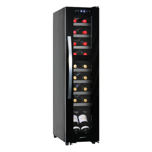 デバイスタイル DCG-C18S-K ツインル-ムワインセラー18本収納 右開き 上下室完全独立2温度制御 ブラック