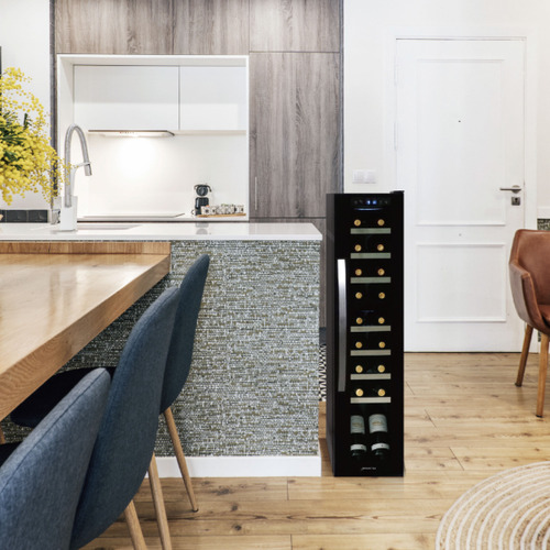 デバイスタイル DCG-C18S-K ツインル-ムワインセラー18本収納 右開き 上下室完全独立2温度制御 ブラック