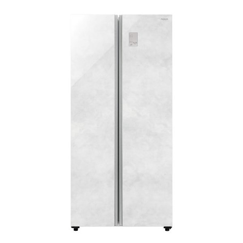 AQUA 冷蔵庫 475L 観音開き 2ドア 幅83.5cm 大容量フリーザー タッチパネル AQR-SBS48A(W) クリアマーブルホワイト 82,390円
