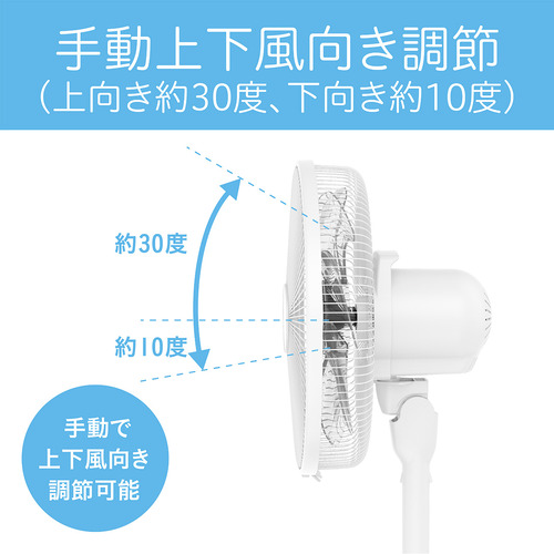 コイズミ KLF-30252／W リビング扇風機 DCモーター搭載 リモコン付