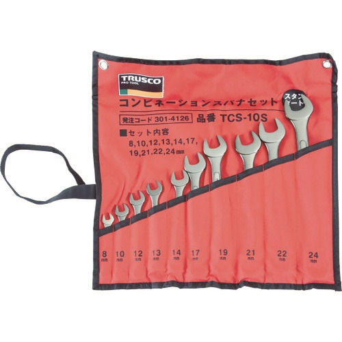 TRUSCO スタンダードコンビネーションスパナセット 10丁組セット TCS-10S 6,487円