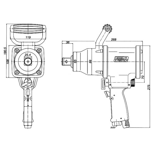 VESSEL 超軽量エアーインパクトレンチ 3900VP GT-3900VP_1