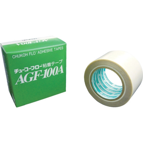 chukoh 高耐熱フッ素樹脂（テフロンPTFE製）ガラスクロス粘着テープ AGFー100A 0．13t×50w×10m AGF100A-13X50 6,365円