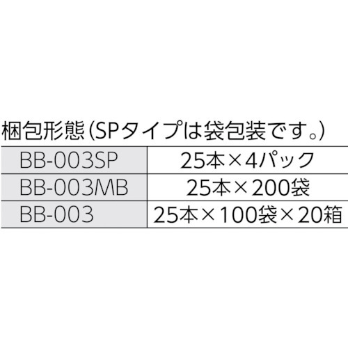 HUBY 3インチ 工業用綿棒(先端コーン型/シャープポイントスリム) BB-003MB (5000本入)BB-003MB_2