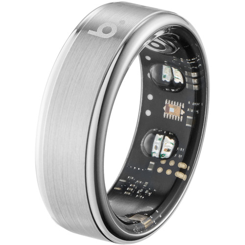b.ring B085SSV2 G2モデル スマートリング ステンレススチール AI 健康管理 睡眠管理 サイズ 8 b.ring G2 Bluetooth対応 シルバー