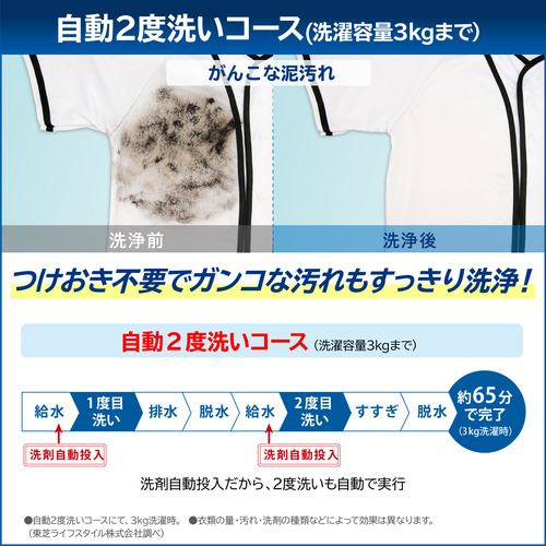 東芝 洗濯乾燥機 洗濯10.0kg 乾燥5.0kg 幅63.7cm ウルトラファインバブル Ag＋抗菌水 除菌/消臭 AW-10VP4(W) ホワイト系_12
