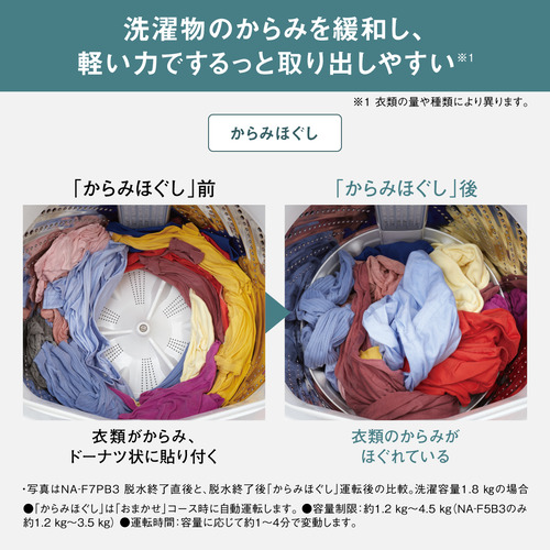 パナソニック 全自動洗濯機 洗濯：6.0kg 幅56.2cm ビッグウェーブ洗浄
