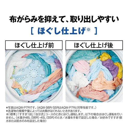 アクア 全自動洗濯機 洗濯：5.0kg 簡易乾燥 幅52.5cm 3Dアクティブ洗浄 