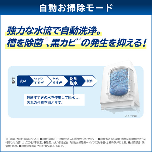 東芝 全自動洗濯機 洗濯：8.0kg 簡易乾燥 幅60cm ウルトラファインバブル洗浄 Ag＋抗菌水 ザブーン水流 AW-8DH5(W) ホワイト系