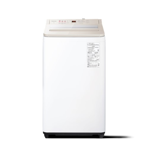 パナソニック 全自動洗濯機 洗濯：7.0kg 簡易乾燥 幅56.4cm スゴ落ち泡洗浄 パワフル立体水流 AIエコナビ NA-FA7H5-C ベージュ系