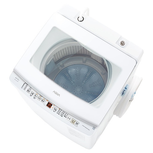AQUA 全自動洗濯機 洗濯：10.0kg 3Dパワフル洗浄 高濃度クリーン浸透RX ほぐし仕上げ AQW-V10A（W) ホワイト系
