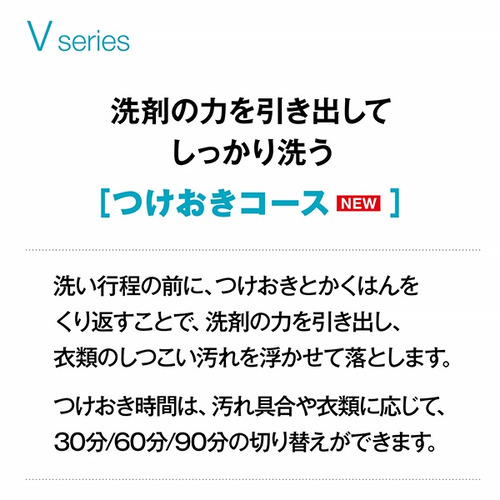 AQUA 全自動洗濯機 洗濯：8.0kg 3Dパワフル洗浄 高濃度クリーン浸透RX ほぐし仕上げ AQW-V8A（W) ホワイト系