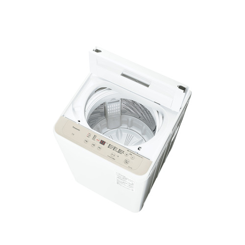 パナソニック 全自動洗濯機 洗濯：7.0kg 幅55.6cm ビッグウェーブ洗浄 立体水流 槽洗浄 NA-F7B5-C ベージュ系