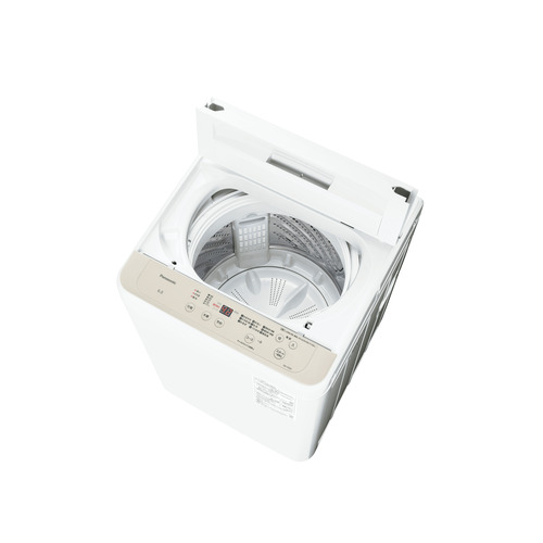 パナソニック 全自動洗濯機 洗濯：6.0kg 幅55.6cm ビッグウェーブ洗浄 立体水流 槽洗浄 NA-F6B5-C ベージュ系