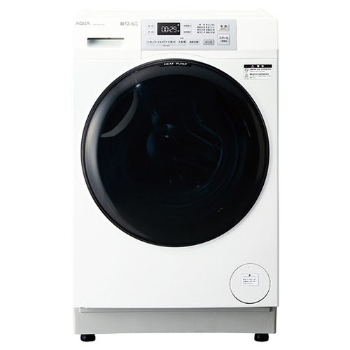 【無料長期保証】AQUA ドラム式洗濯機 右開き 洗濯12.0kg 乾燥6.0kg 幅59.5cm お湯洗い まっ直ぐドラム AQW-SD12A-R(W) ホワイト系 ヒートポンプ