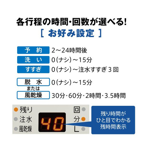 AQUA 全自動洗濯機 上開き 洗濯6kg 幅52.5cm 3Dアクティブ洗浄&高濃度クリーン浸透 ほぐし仕上げ AQW-S6A(W) ホワイト系_11