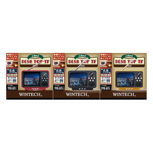 WINTECH TVR-RT1 K 2.8インチ ワンセグテレビ レトロデザイン ラジオも聴ける ワイドFM対応 ブラック_6