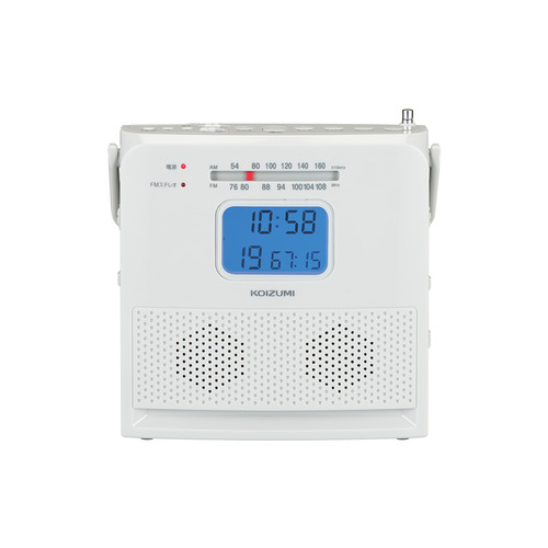 コイズミ SAD-4709／H CDラジオ 液晶表示 ワイドFM対応 グレー