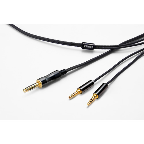 ORB Clear force Nova 2nd generation 3.5φ Slim body double 4.4φ ヘッドフォンリケーブル 1.2m ブラック の通販は