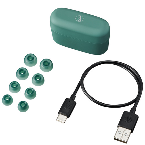 オーディオテクニカ ATH-CKS30TW+ GR ワイヤレスイヤホン 左右分離 Bluetooth ノイズキャンセリング グリーン_7