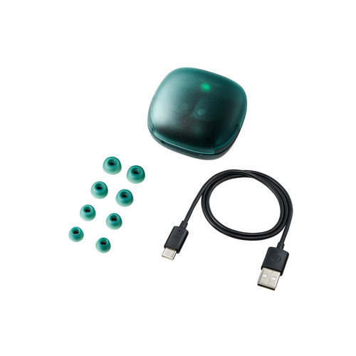 オーディオテクニカ ワイヤレス イヤホン ノイズキャンセリング IP55 最大25時間 USB-C ATH-CKS50TW2 GR グリーン系_7