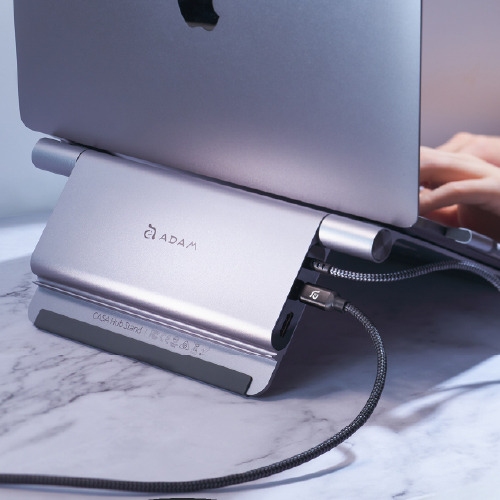 ADAM Elements AAPADHUBSTDGY 5 in 1 PCスタンド型USB-Cハブ CASA Hubs Stand グレー_5