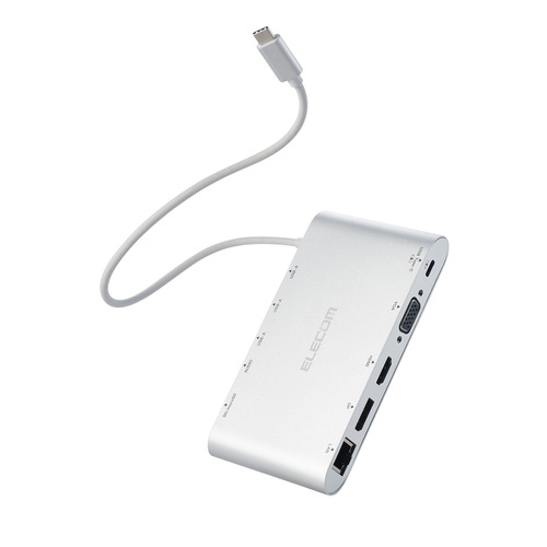 エレコム DST-C28SV USB Type C ドッキングステーション ハブ 11-in-1 PD 85W出力 Windows mac iPad等対応 シルバー の通販は